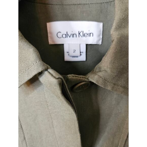 Calvin Klein Linen Blend Classic Blazer Size 2 - Picture 6 of 8